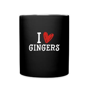 J'aime Gigners Red Hair Redhead Redheads Gift - Mug uni - noir - Devant
