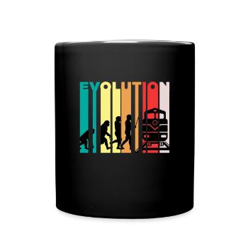 Évolution du cadeau du conducteur de train - Mug uni - noir - Devant