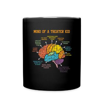 Acteur Brain Theatre Thater Actrice Actrice Cadeau - Mug uni - noir - Devant