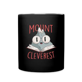 Mount Cleverest Bookworms Readers Nerds Gift - Full Colour Mug - black - Front