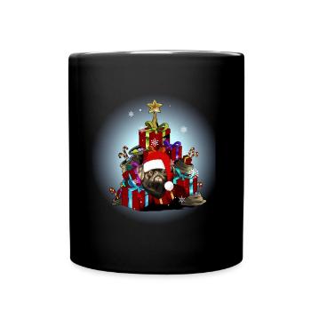 Brabanter Zwerggriffon - Tasse einfarbig - Schwarz - Vorne