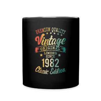 39. Geburtstag Jahrgang 1982 Vintage Geschenk - Tasse einfarbig - Schwarz - Vorne