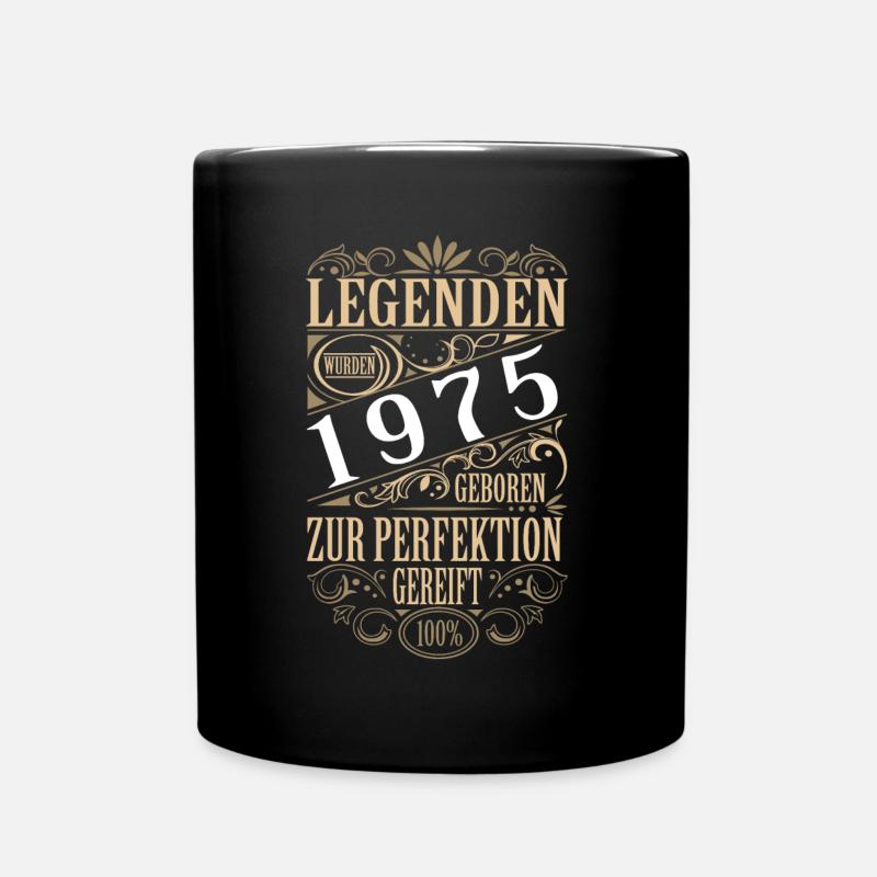 46. Geburtstag Geburtstagsgeschenk 1975 Jahrgang - Tasse einfarbig - Schwarz