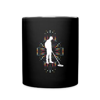 Metallsensor Detektoren Suchgerät Geschenk - Tasse einfarbig - Schwarz - Vorne