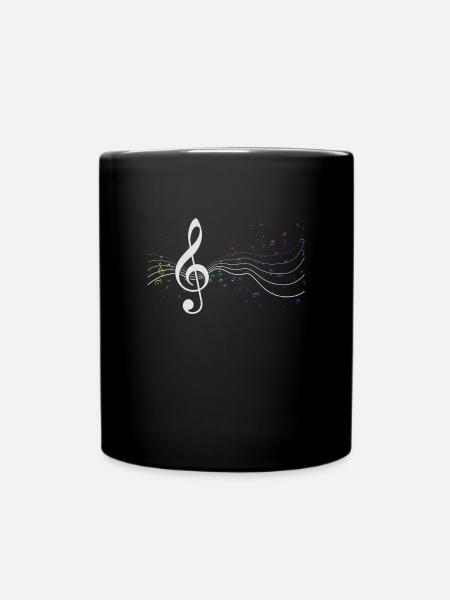 Instrument de musique musicien coloré Notes de musique - Mug uni - noir