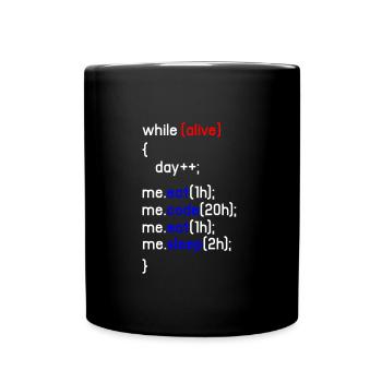 HTML Coding Coder Programmierer Programmierung PC Geschenk - Tasse einfarbig - Schwarz - Vorne