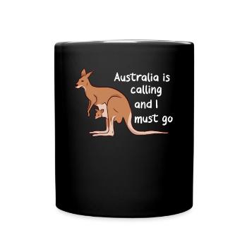 Australia Kangaroo Kangaroo Koala Backpacker - Full Colour Mug - black - Front