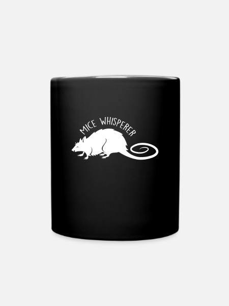 Mice Whisperer Mouse Rat Pet Animal Lover Rodent - Full Colour Mug - black