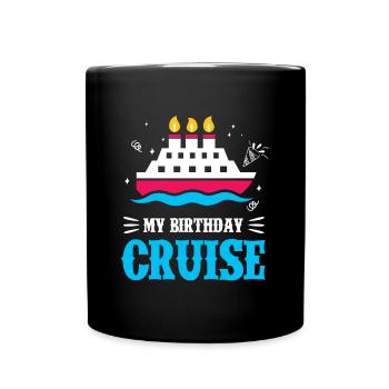 Anniversaire Croisière Croisière Croisière Bateau de croisière Vacances - Mug uni - noir - Devant