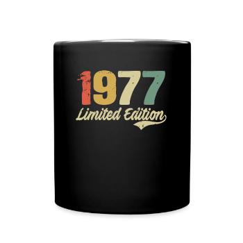 45th birthday 45 years gift born in 1977 - Full Colour Mug - black - Front