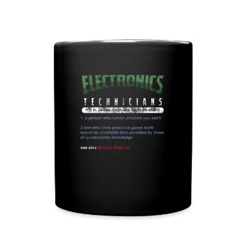 Technisches Geschenk für Elektroniker - Tasse einfarbig - Schwarz - Vorne