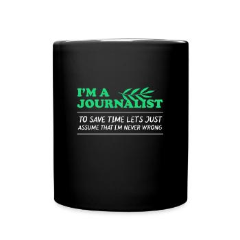 Journaliste Journalistes Journalisme Écrivain Cadeau - Mug uni - noir - Devant