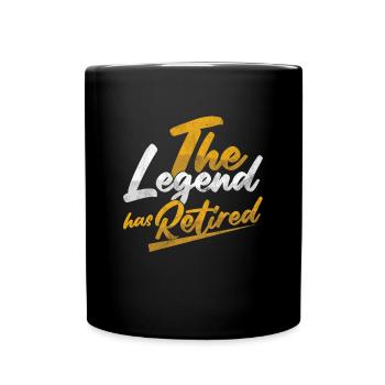 The Legend Has Retired Retirement Grandpa Gift - Full Colour Mug - black - Front