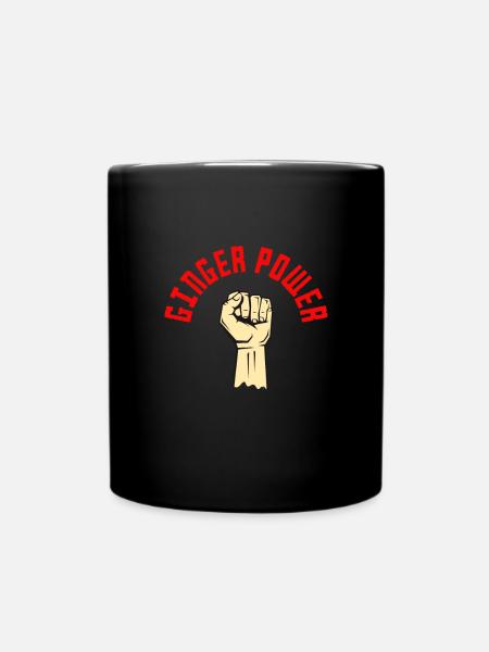 Ginger Power Red Hair Redhead Redheads Gift - Full Colour Mug - black