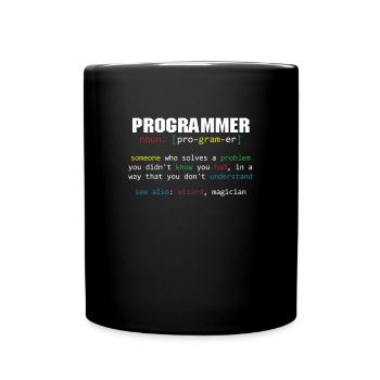 Programmierer Definition Codierer Programmiercodierung - Tasse einfarbig - Schwarz - Vorne