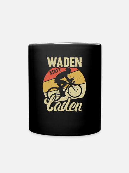 Waden Statt Laden Fahrrad Fahrer Vintage Geschenk - Tasse einfarbig - Schwarz