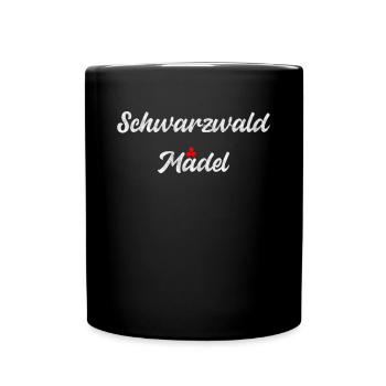 Schwarzwald Mädel Schwabe Bollenhut Geschenk - Tasse einfarbig - Schwarz - Vorne