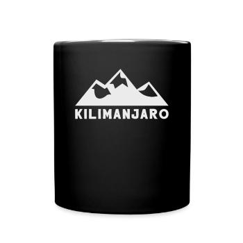 Kilimanjaro Bergsteigen Wandern Berg Klettern - Tasse einfarbig - Schwarz - Vorne