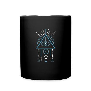Illuminati Symbol Masonic Triangle Dreamcatcher - Full Colour Mug - black - Front
