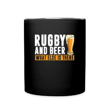Cadeau d'équipe de rugby de joueur de rugby de rugby et de bière - Mug uni - noir - Devant