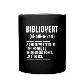 Bibliovert Bibliophile Bookish Book Lover - Tasse einfarbig - Schwarz - Vorne
