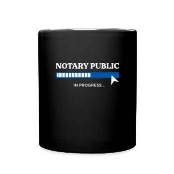 Notary Public in Progress Future Notary Lawyer - Full Colour Mug - black - Front