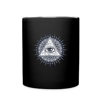 Mandala Triangle Maçonnique Conspiration Illuminati - Mug uni - noir - Devant