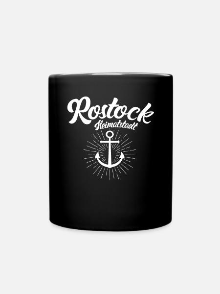 Rostock Heimatstadt Hanse Rostock Geschenk - Tasse einfarbig - Schwarz
