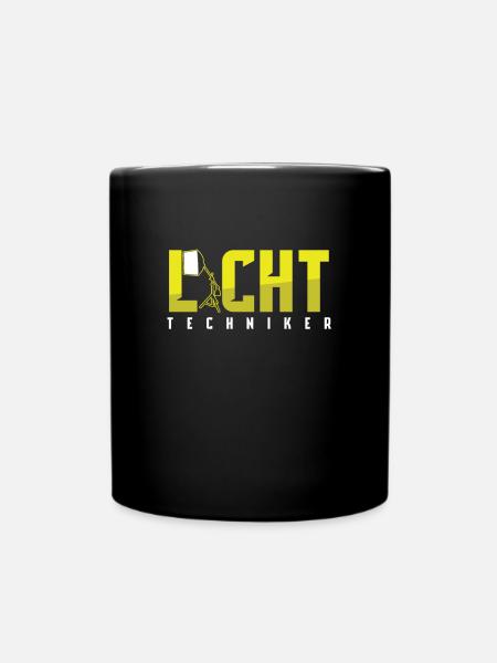 Lichttechniker Bühne Licht Lichttechnik Geschenk - Tasse einfarbig - Schwarz