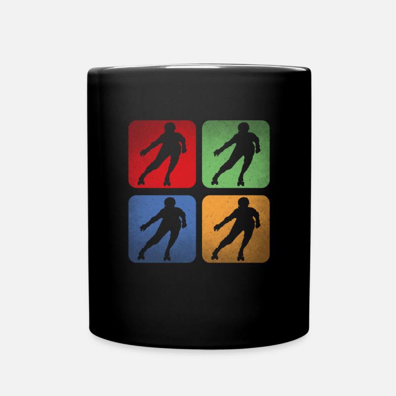 Inline Skating Pop Art Rollschuhe - Tasse einfarbig - Schwarz