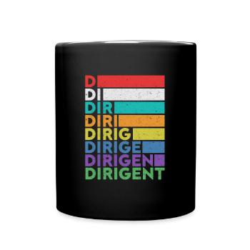 Dirigent Dirigieren Dirigentin Chorleiter Geschenk - Tasse einfarbig - Schwarz - Vorne