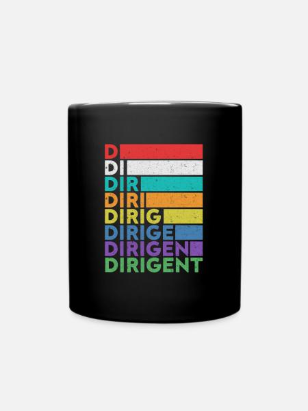 Dirigent Dirigieren Dirigentin Chorleiter Geschenk - Tasse einfarbig - Schwarz