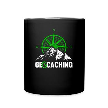 Geocaching Cache Radar GPS Geocacher Geschenk - Tasse einfarbig - Schwarz - Vorne