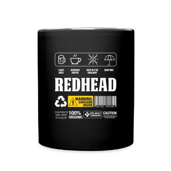 Redhead Ginger Freckles Redheads Red Hair Gift - Mug uni - noir - Devant