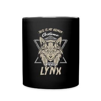 Lynx Lover Big Cat Animal Wildlife Geschenk Dies ist - Tasse einfarbig - Schwarz - Vorne