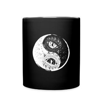 Drachenauge Yin Yang China Harmonie Taoismus Zen Geschenk - Tasse einfarbig - Schwarz - Vorne