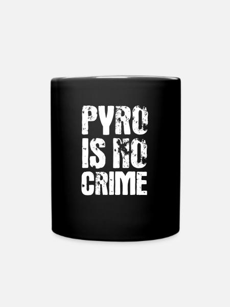 Silvester Pyro Feuerwerk Pyrotechnik - Tasse einfarbig - Schwarz