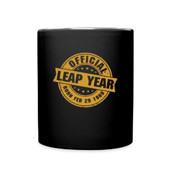 Official Leap Year 1988 February 29 Birthday Gift - Full Colour Mug - black - Front
