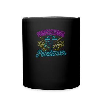 Lineman Pole 80s Professional Poledancer Geschenk - Tasse einfarbig - Schwarz - Vorne
