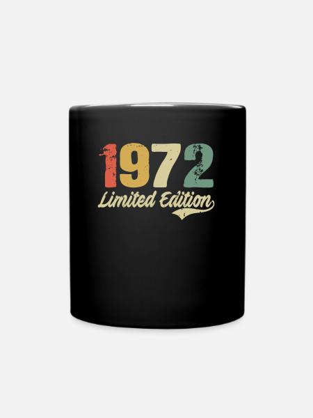50e anniversaire Cadeau de 50 ans né en 1972 - Mug uni - noir