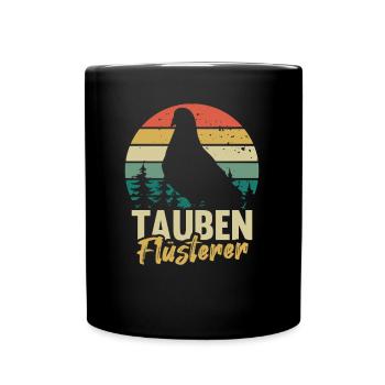 Tauben Flüsterer Taubenzüchter Vintage Tauben - Tasse einfarbig - Schwarz - Vorne