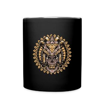 Crâne guerrier aztèque Culture maya Inca - Mug uni - noir - Devant