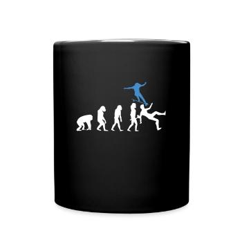 Skateboarder Evolution Skateboard Skateboarding - Tasse einfarbig - Schwarz - Vorne