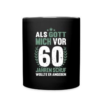 60. Geburtstag 60 Jahre Mann Frau Vintage - Tasse einfarbig - Schwarz - Vorne
