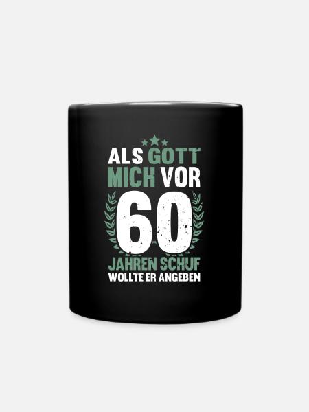 60. Geburtstag 60 Jahre Mann Frau Vintage - Tasse einfarbig - Schwarz