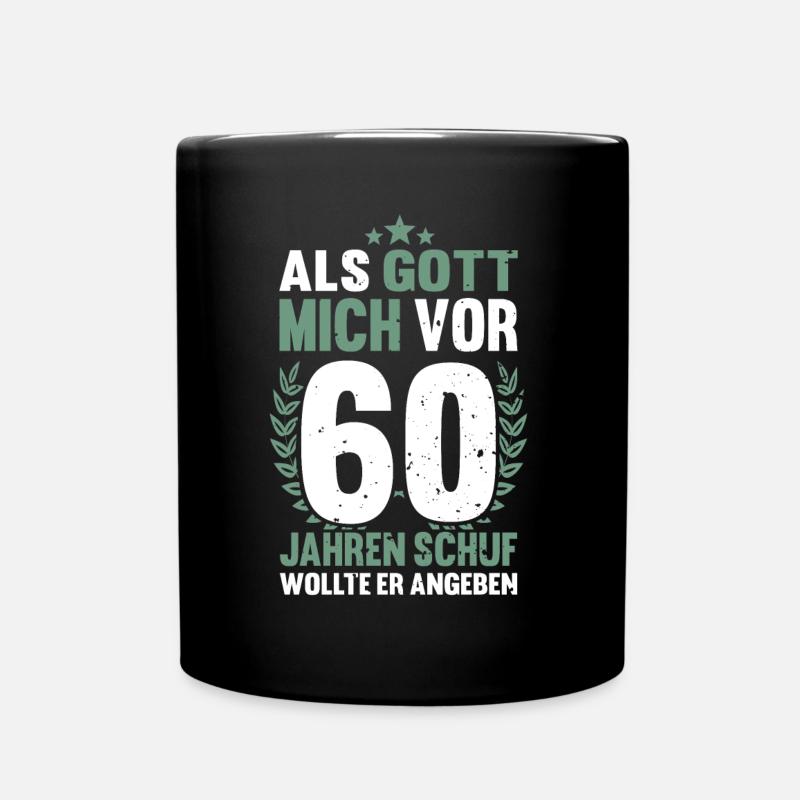 60. Geburtstag 60 Jahre Mann Frau Vintage - Tasse einfarbig - Schwarz