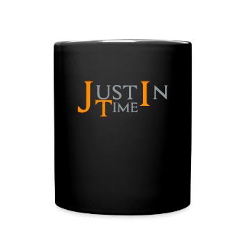 justintime bright - Full Colour Mug - black - Front