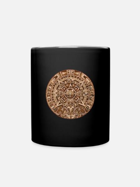 Maya-Kalender Inka-Azteken-Kultur-Zivilisation - Tasse einfarbig - Schwarz