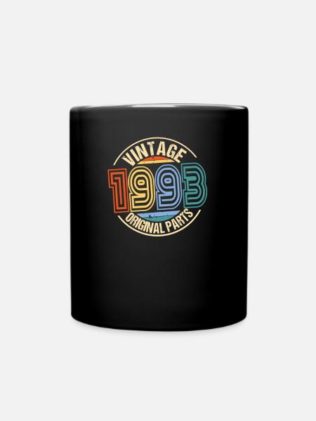 29. Geburtstag Vintage Geschenk Jahrgang 1993 - Tasse einfarbig - Schwarz