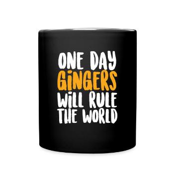 Gingers Will Rule The World Redhead Red Hair Gift - Mug uni - noir - Devant